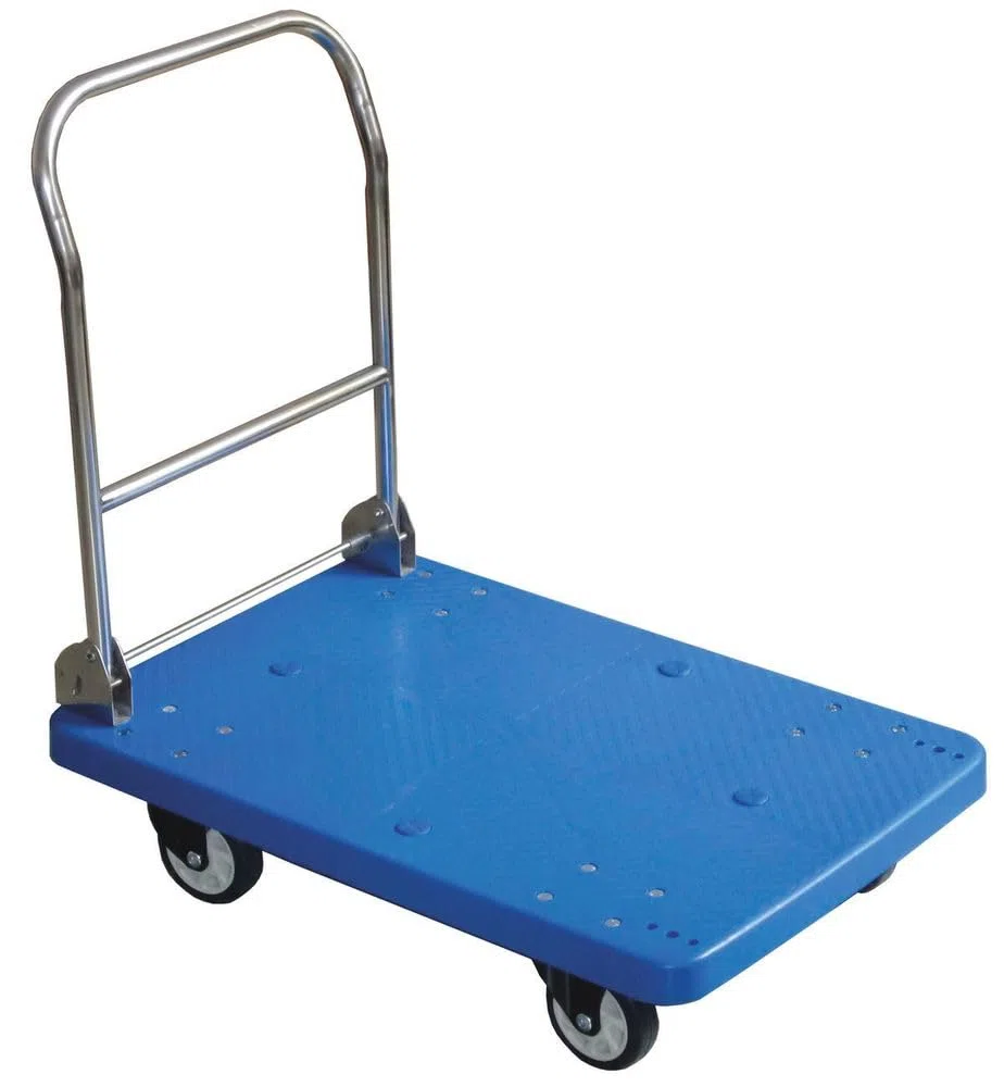 HENDI Chariot Plateforme Pliable, AmerBox, Charge Max. 200kg, Chariot Porte Charge, Chariot à Plateforme Mobile, Chariot de Transport, 742x480x(H) 845mm, polypropylène, Acier Inoxydable