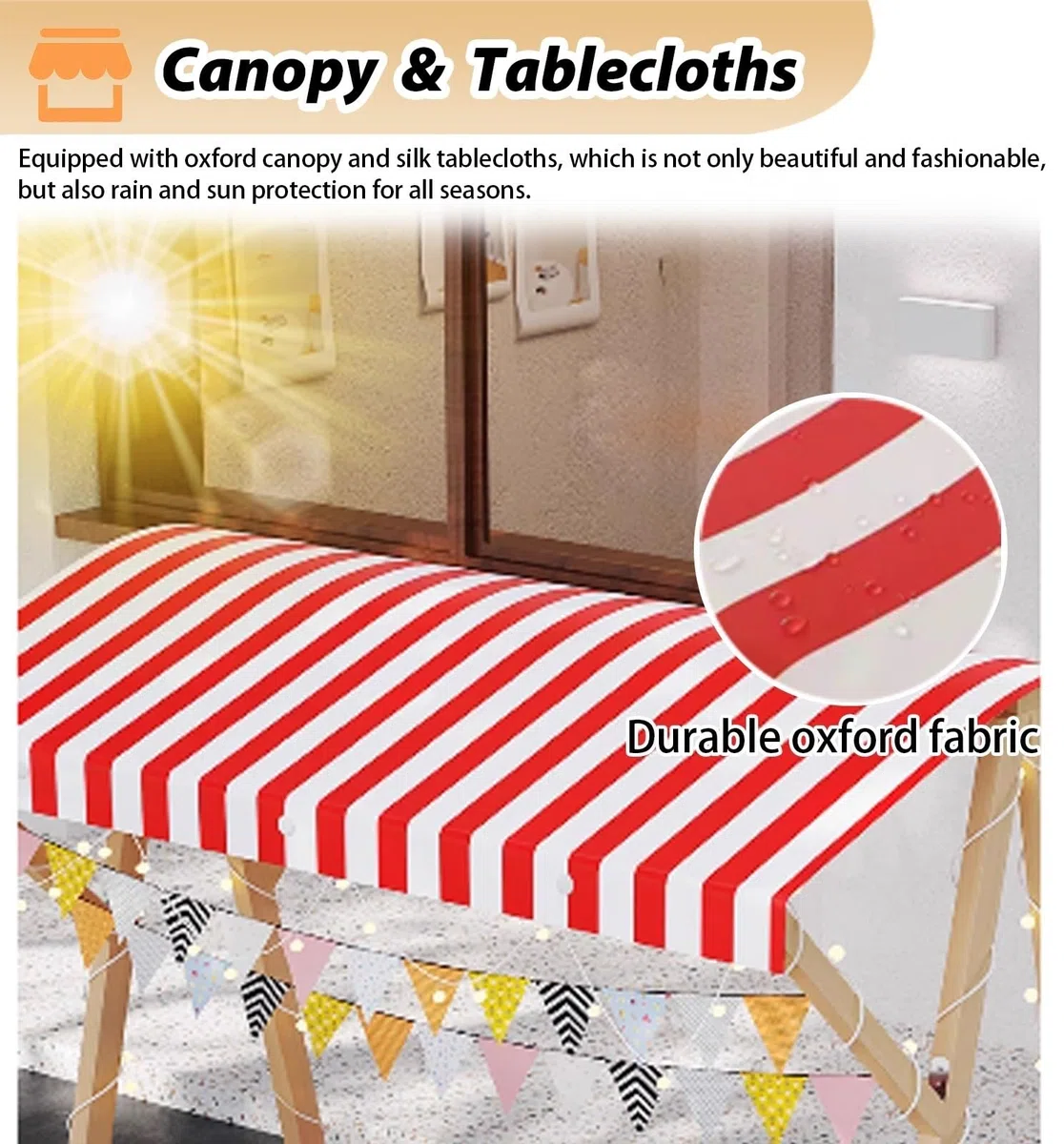 Chariot mobile portable avec auvent pour événements et festivals d'affaires en plein air