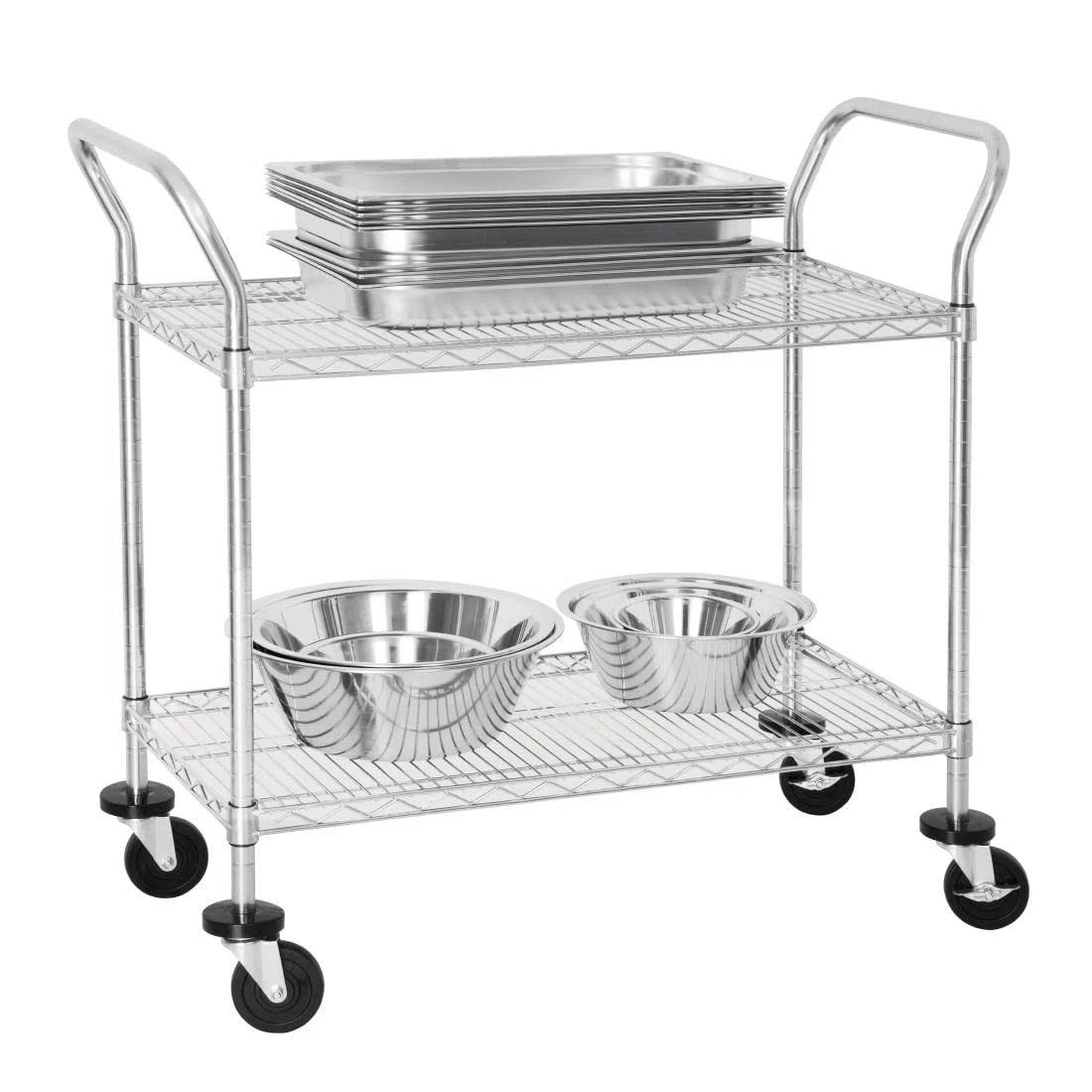 Vogue Chariot de serviceà 2 étages Chromé 960 x 457 x 910 mm