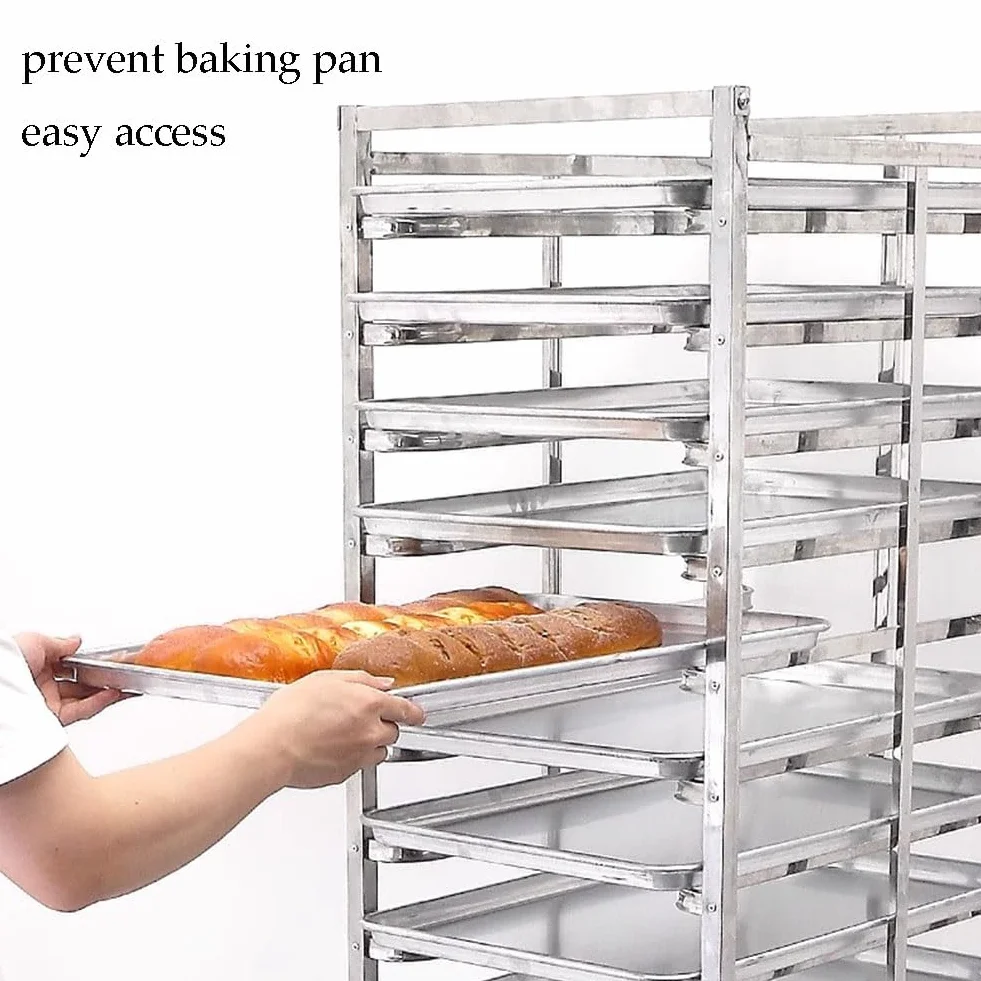 Chariot à Plateaux de Boulangerie à roulettes, Construction en Acier Inoxydable, pour Une Utilisation dans Les boulangeries, Les Restaurants et Les hôtels.