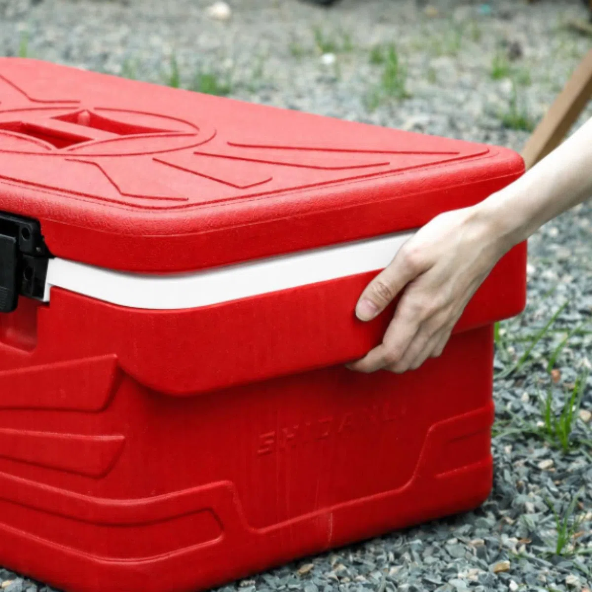 Conteneur Isotherme avec Bac INOX Hermétique Boîte Transport Traiteur Ergonomique Boîte Transport Alimentaire pour Traiteurs, 28L, Style to 4