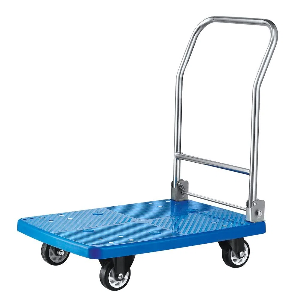 HENDI Chariot Plateforme Pliable, AmerBox, Charge Max. 200kg, Chariot Porte Charge, Chariot à Plateforme Mobile, Chariot de Transport, 742x480x(H) 845mm, polypropylène, Acier Inoxydable
