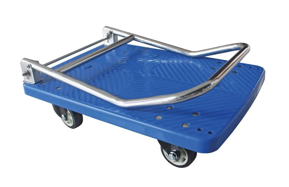 HENDI Chariot Plateforme Pliable, AmerBox, Charge Max. 200kg, Chariot Porte Charge, Chariot à Plateforme Mobile, Chariot de Transport, 742x480x(H) 845mm, polypropylène, Acier Inoxydable