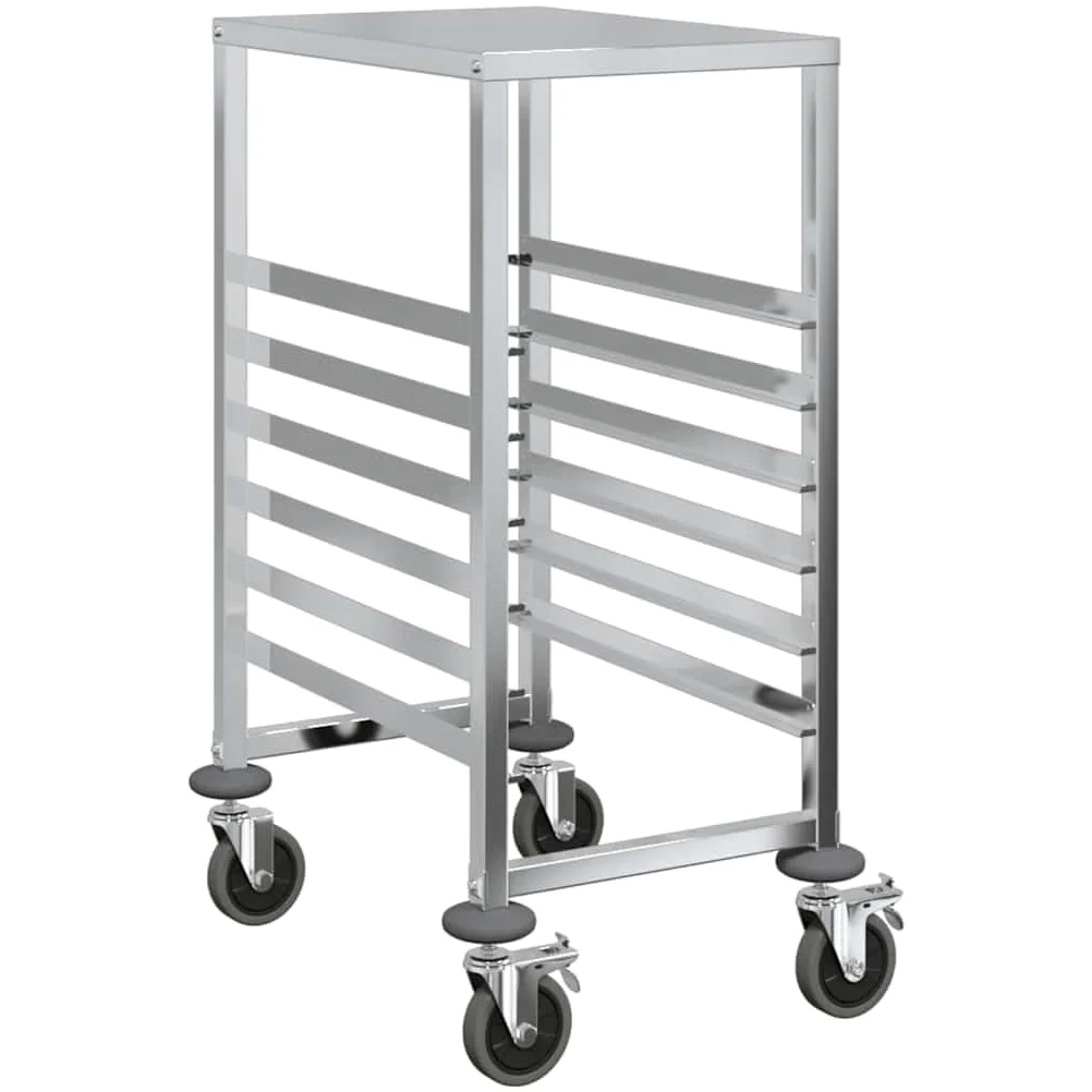 vidaXL Chariot à Plateaux 6 bacs GN 39x55x87 cm Acier Inoxydable