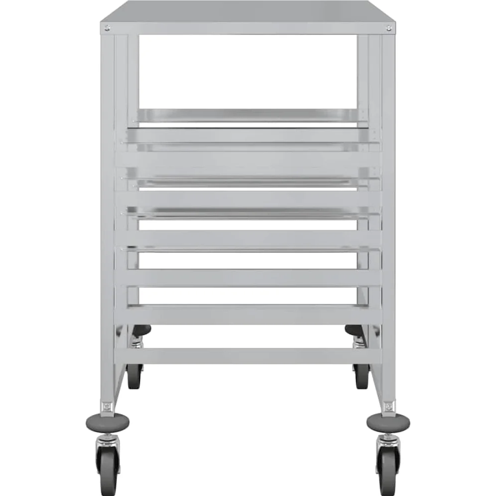 Chariot à plateaux en acier inoxydable avec 12 bacs GN 1/1 75 x 55 x 87 cm, chariot de cuisine, chariot de service, chariot de service avec 4 roues, rangement de rangement pour cuisine