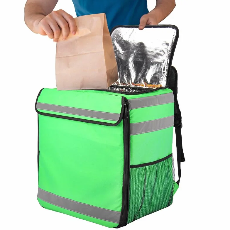 Sac de livraison télescopique de 89 l pour Uber Eats - Sac à dos isotherme de livraison de nourriture avec fonctionnalité extensible et hydrofuge - Sac isotherme pour pizza
