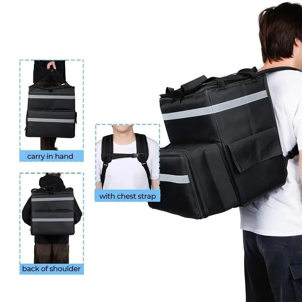 Sac Isotherme Courses,Sac de Livraison Sac à Dos Thermique 56l, Sac Isotherme épais et étanche, Alimentaire, boîte de réfrigérateur, Conservation des Aliments Frais, Livraison
