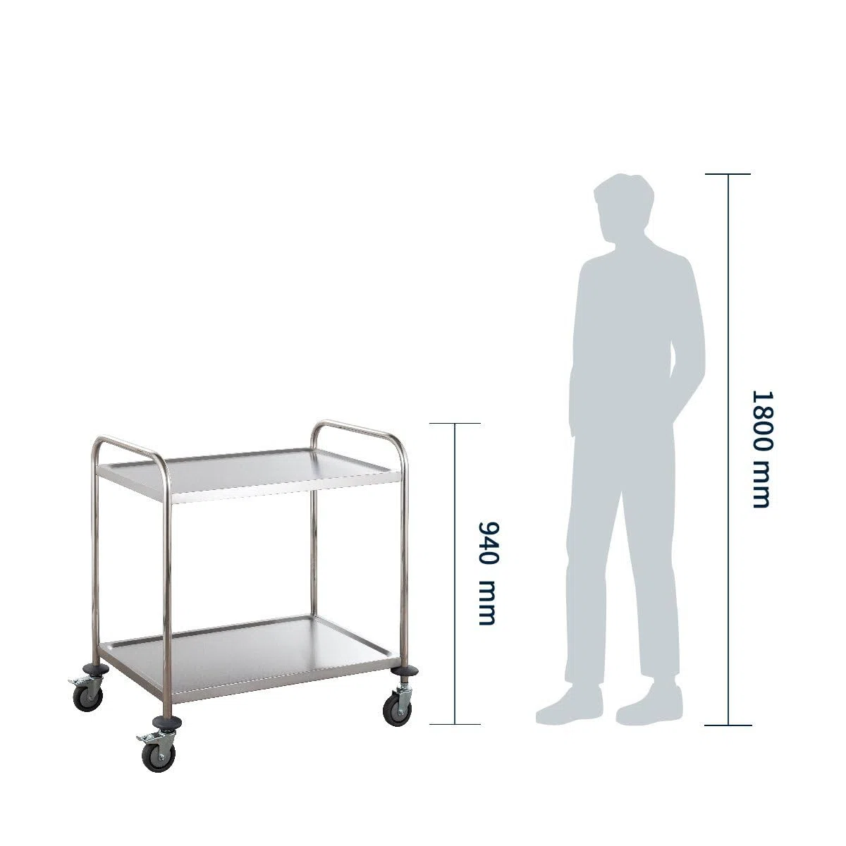 GastroHero Chariot de service et de transport Basic 2