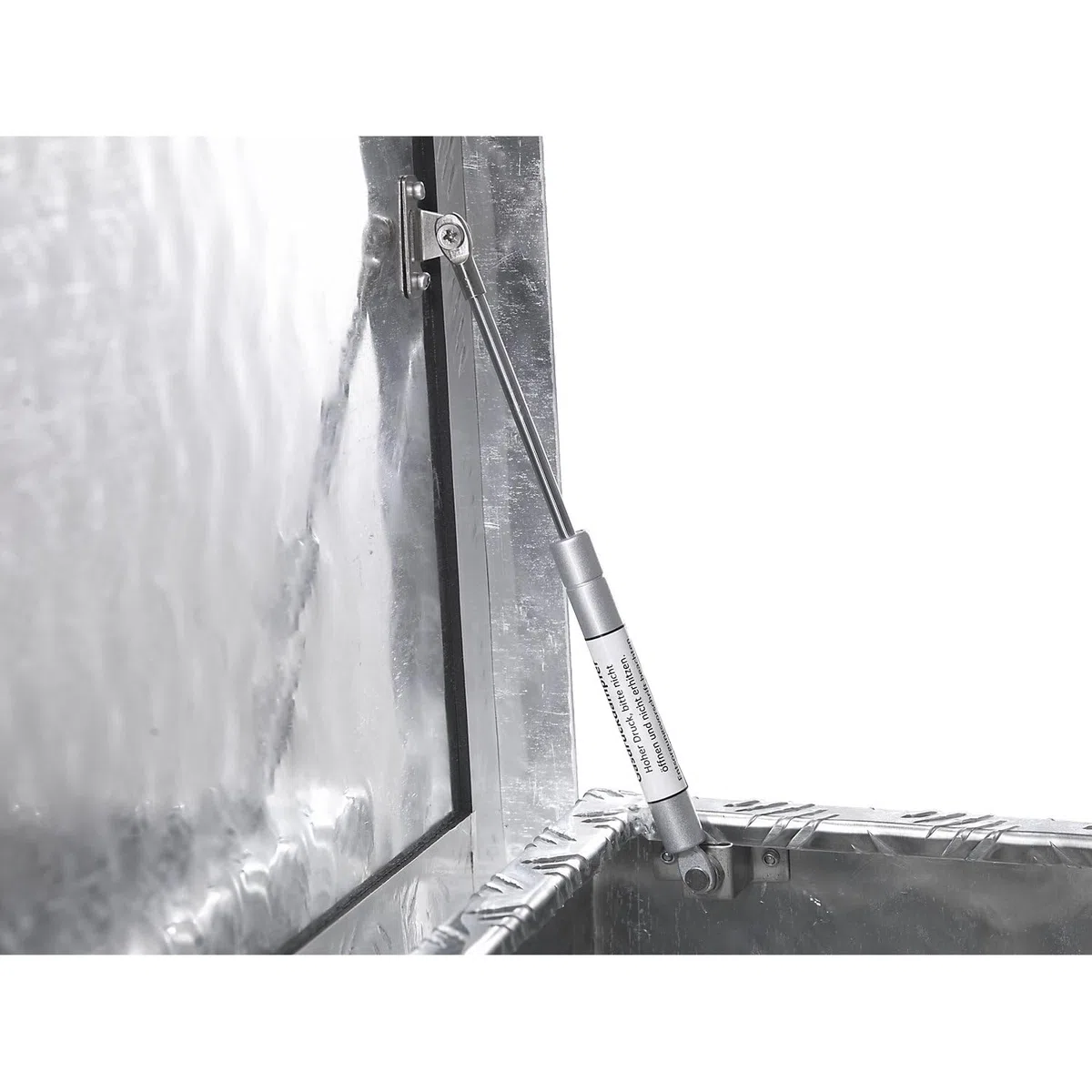 Caisse de transport en tôle striée d'aluminium - capacité 120 l - L x l x h 622 x 425 x 520 mm - Caisse de transport Caisse de transport en alu Caisse de transport en aluminium Caisse de transport pour charrette Caisse en alu Caisse en aluminium Caisse