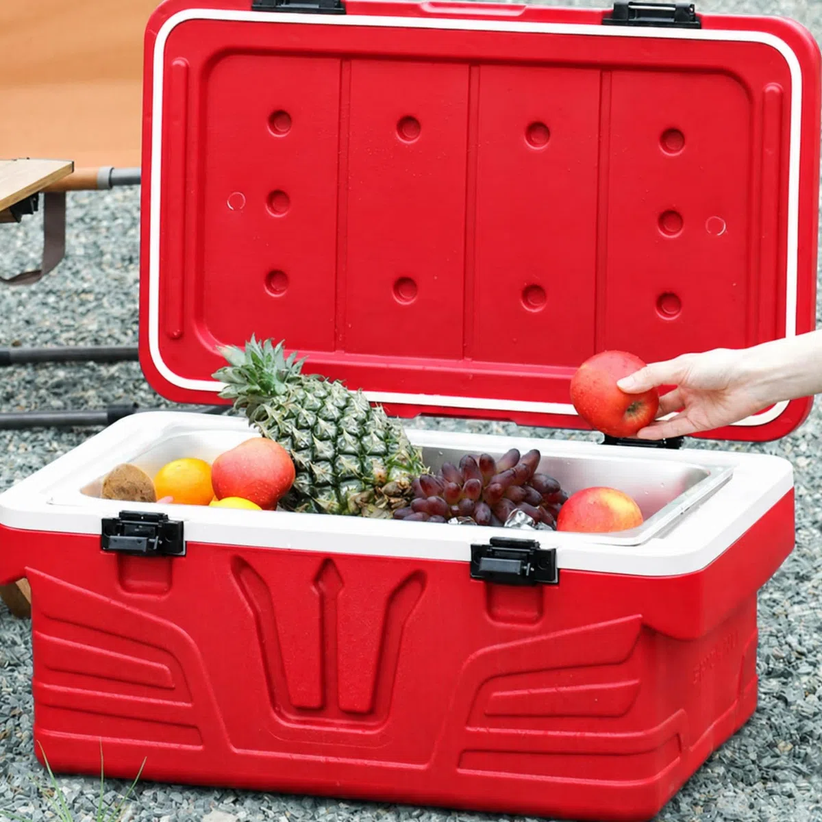 Conteneur Isotherme avec Bac INOX Hermétique Boîte Transport Traiteur Ergonomique Boîte Transport Alimentaire pour Traiteurs, 28L, Style to 4