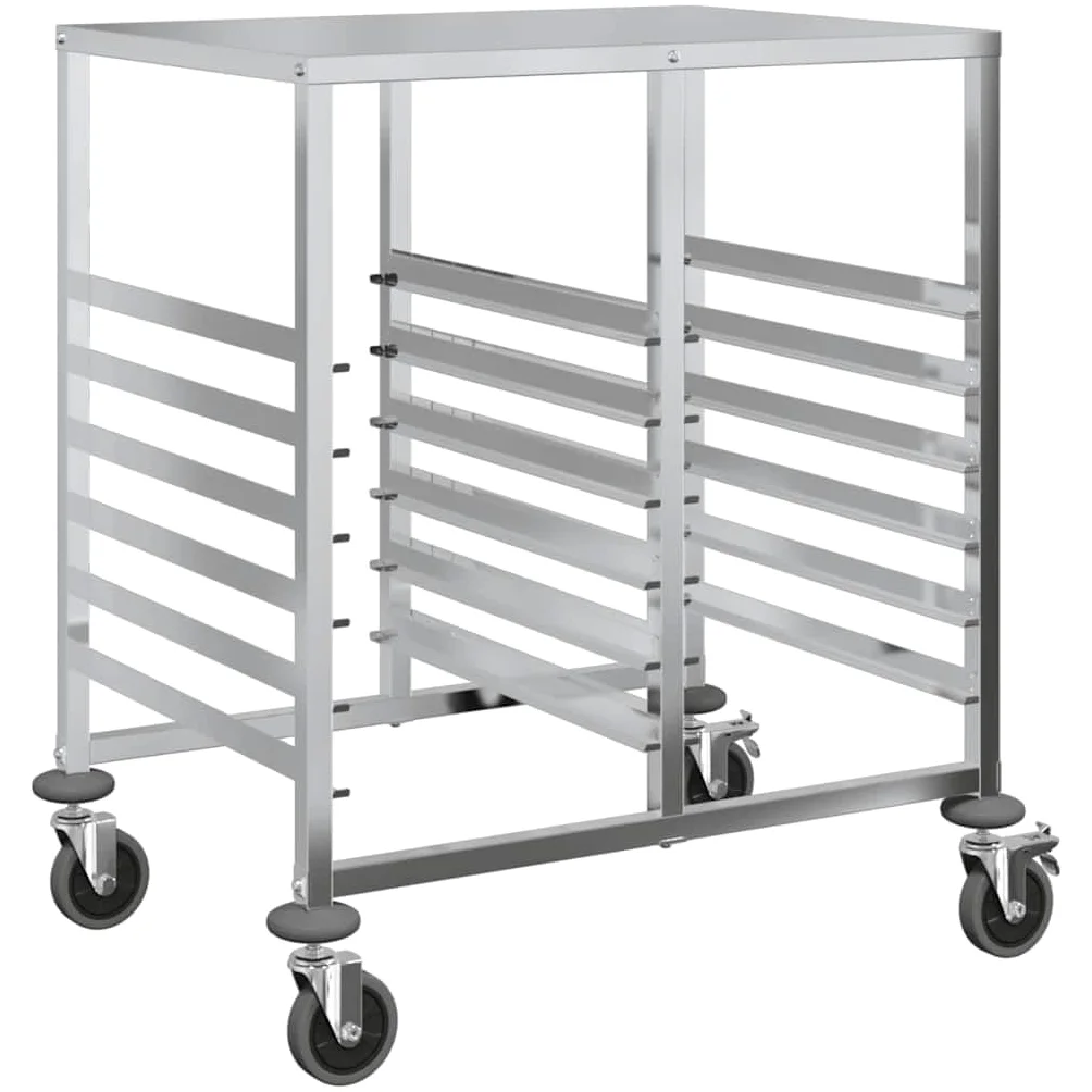 Chariot à Plateaux, Chariot Porte-Plateaux Échelle de Pâtissièr pour 12 bacs GN 75x55x87 cm Acier Inoxydable