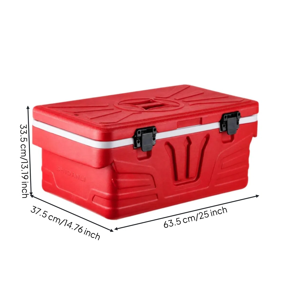 Conteneur Isotherme avec Bac INOX Température Stable Boîte Transport Traiteur Ergonomique Boîte Transport Alimentaire pour Traiteurs, 28L, Style to 1