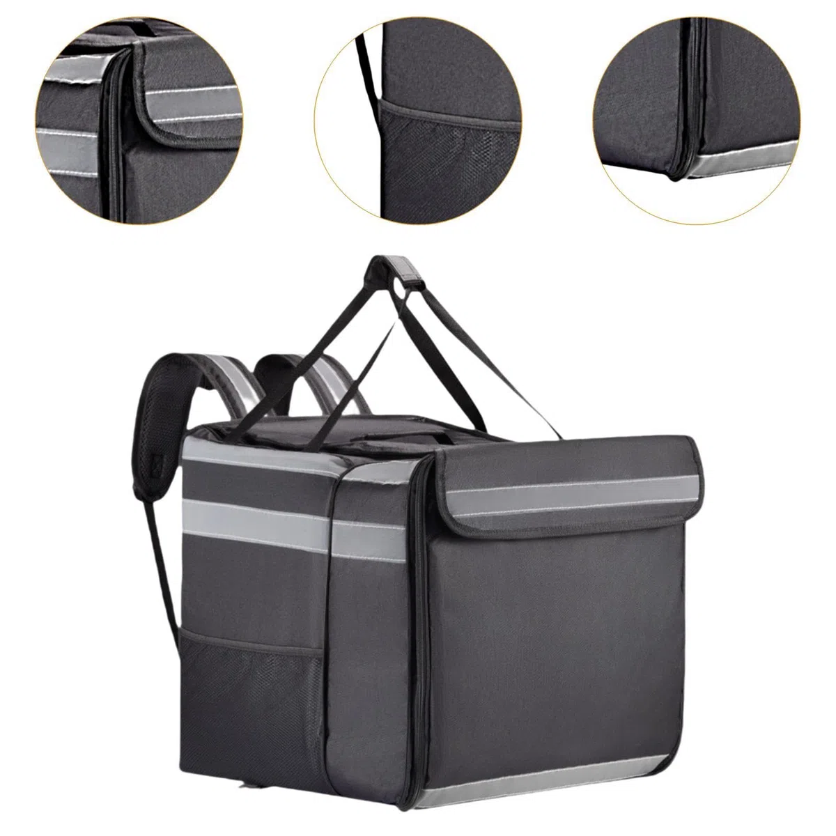 Sac à Dos à Pizza Extensible, épais, à Double Bandoulière, Grande Capacité et Isotherme